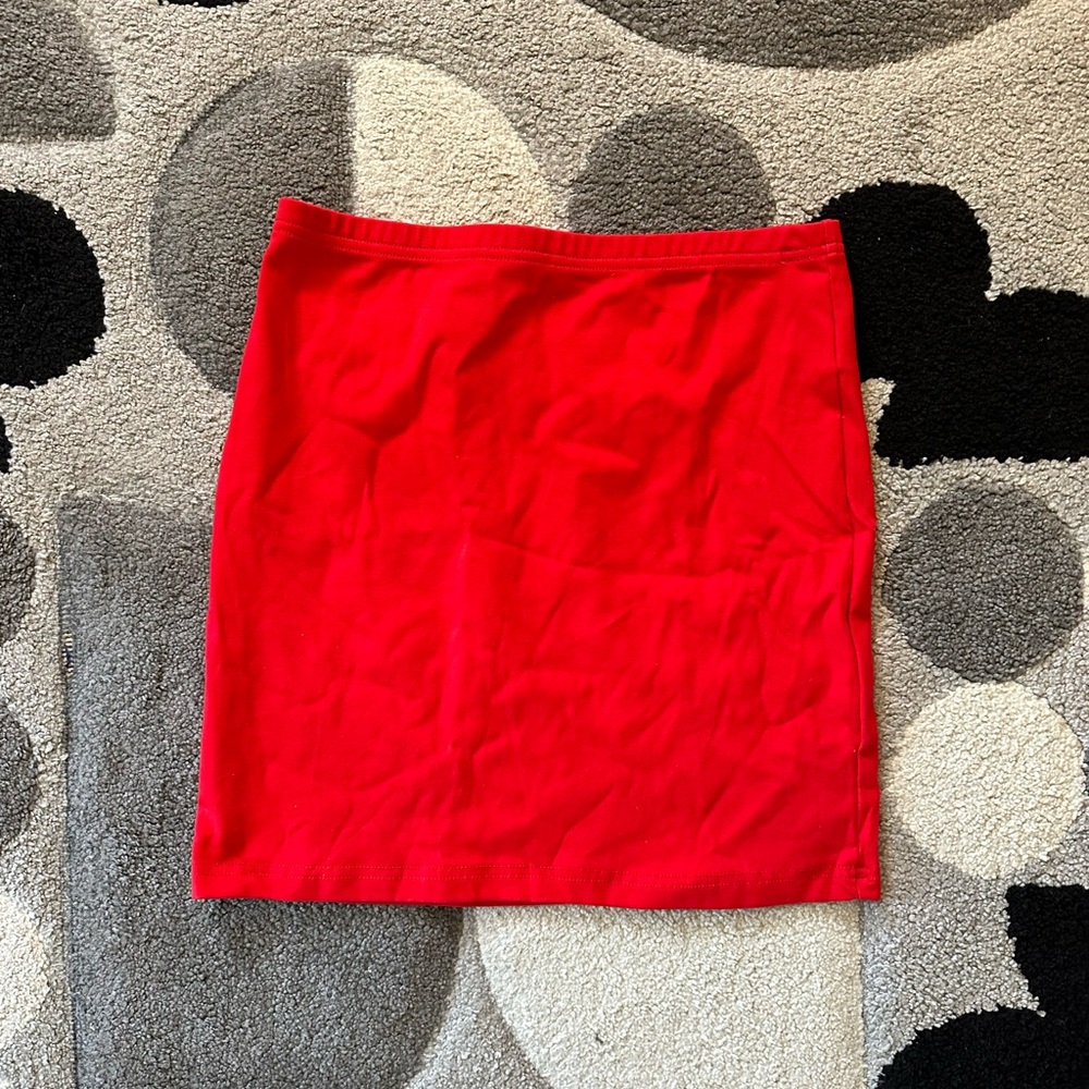 Amazon Red Miniskirt